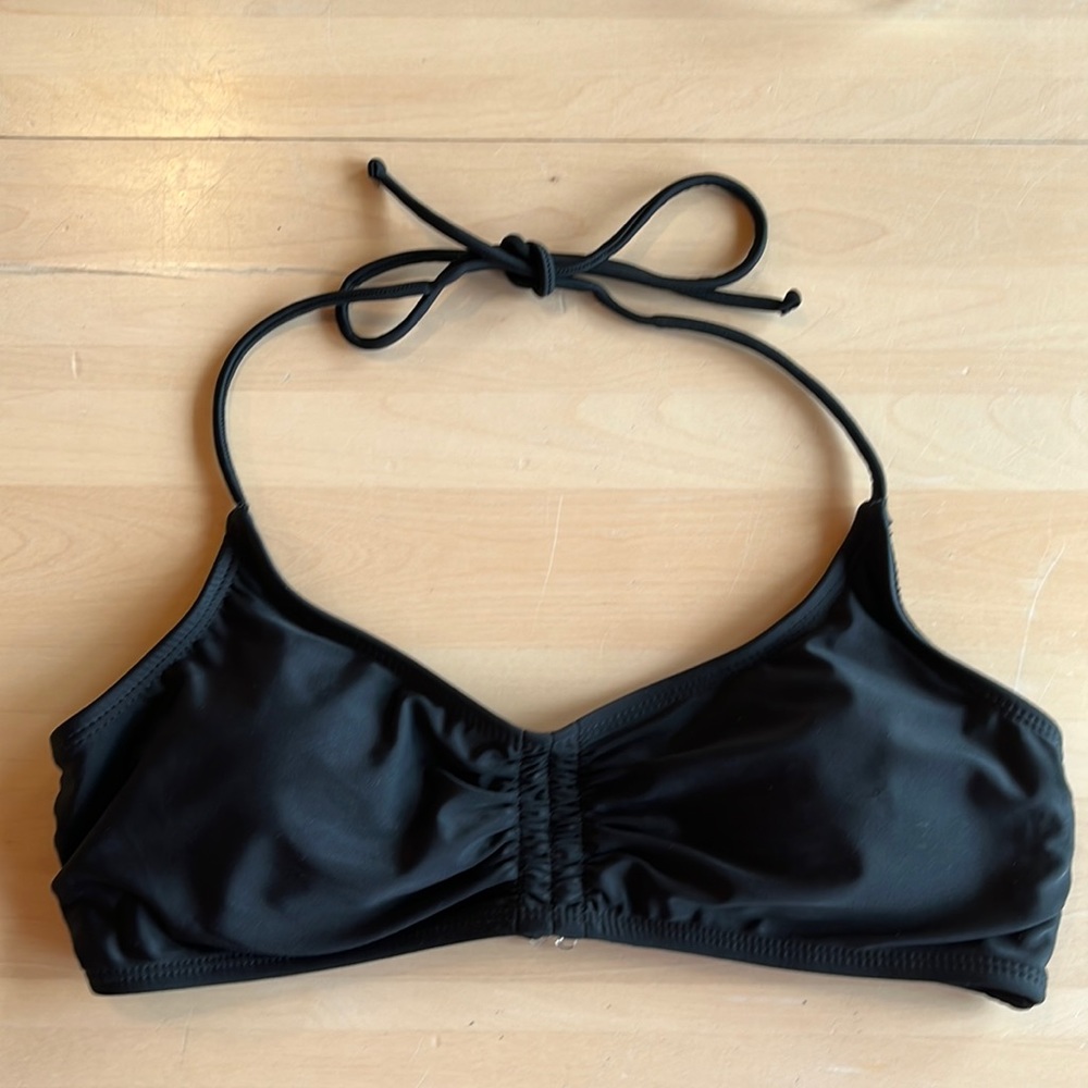 Black swimsuit bathing suit bikini top size juniors Large 11/12